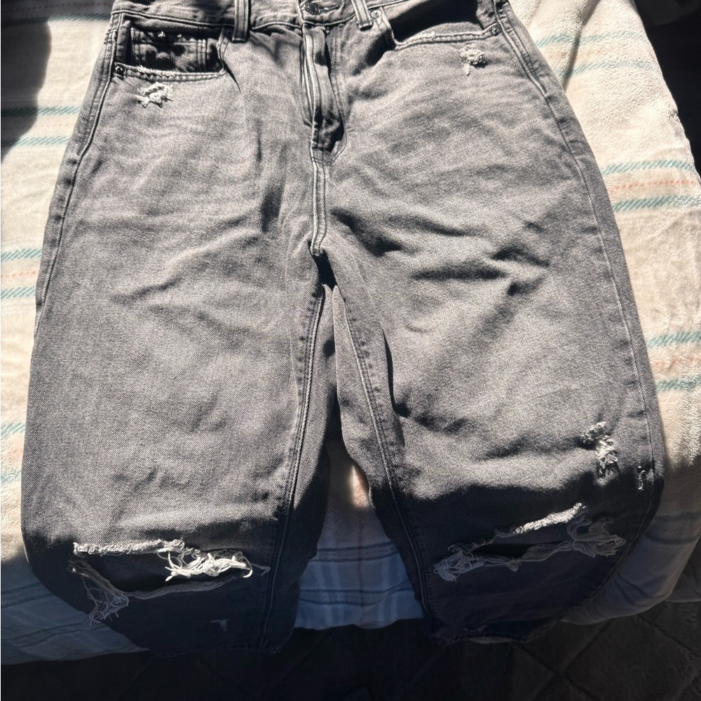 American Eagle Light Black Wash Boyfriend Jeans